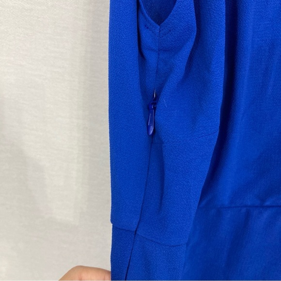 City Chic Blue Draped Dress - Picture 9 of 11